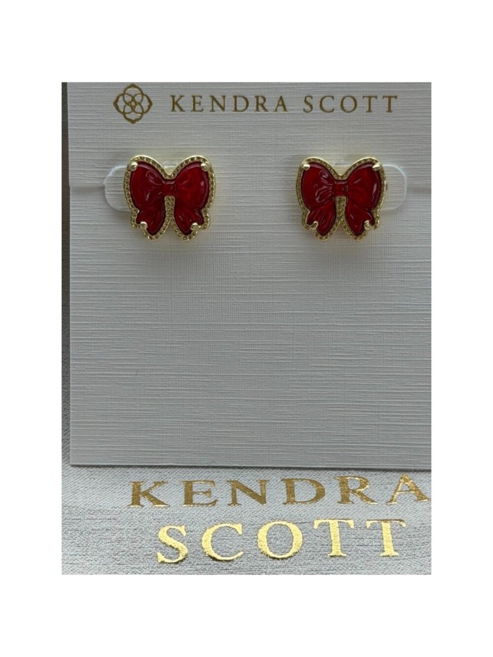Kendra Scott red bow earrings